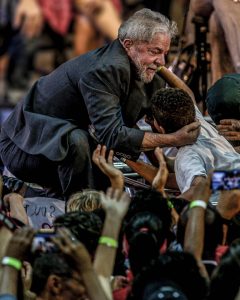Lula durante o lançamento da candidatura a presidência da república, o ato acontece no Expominas em Belo Horizonte, MG, em 21/02/2018